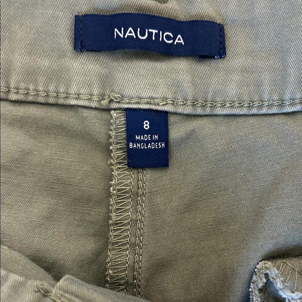 Nautica Women's Olive Cargo Shorts - Picture 2 of 3